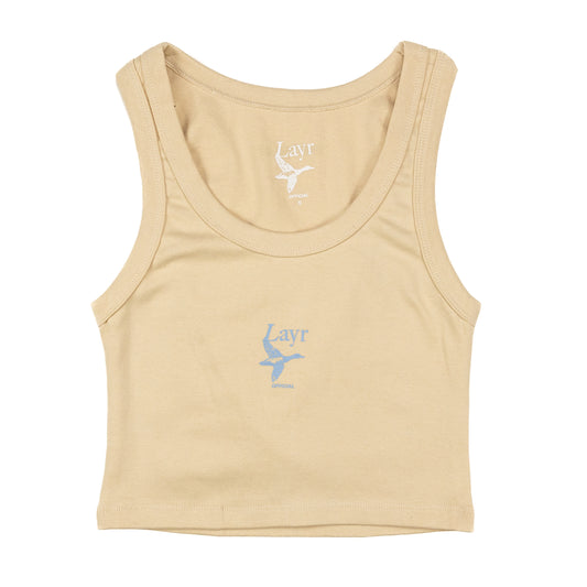 Womens Flying Duck Tank, Tan - Layr Official