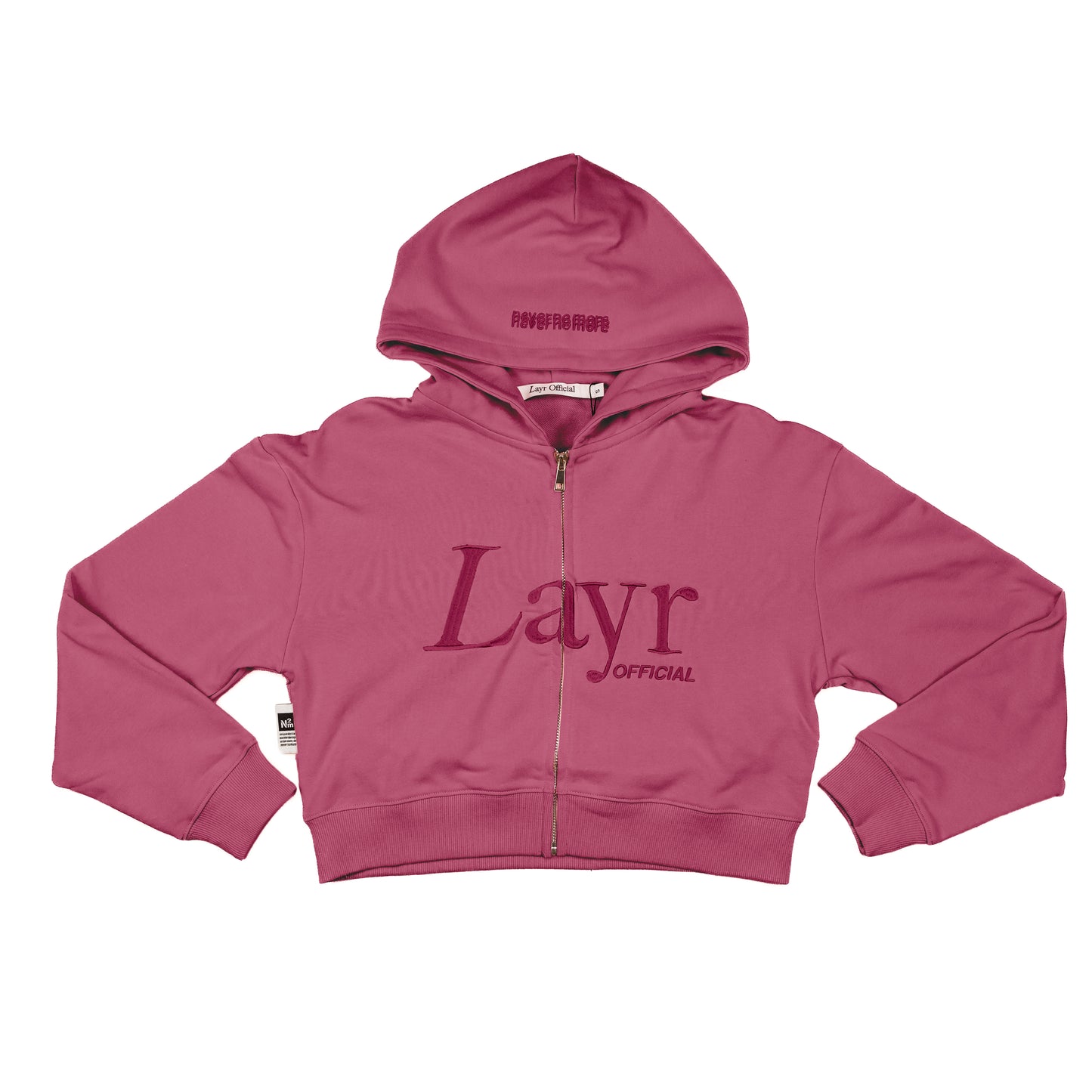 Womens Layr Official Crop Hoodie, Purple - Layr Official
