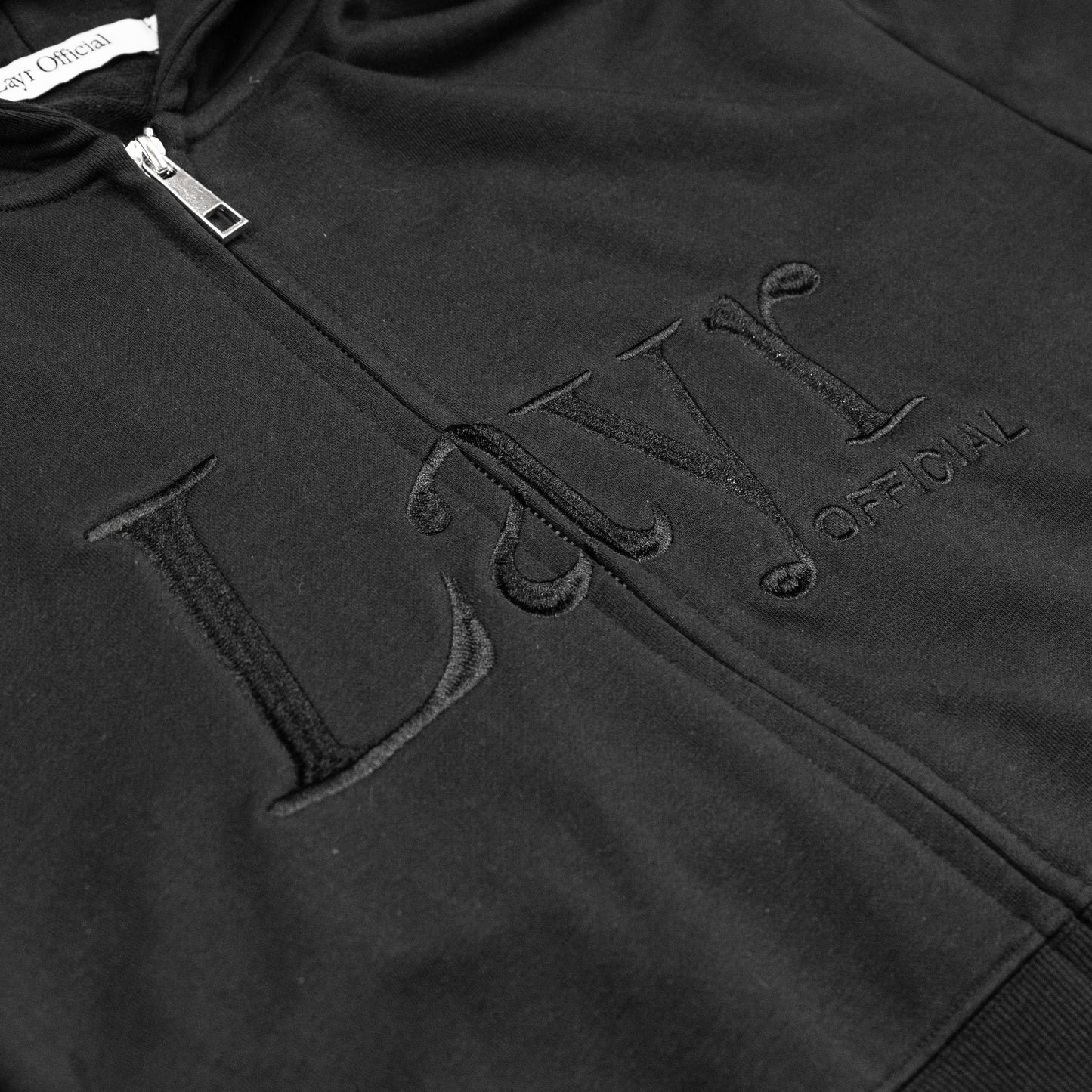 Women's Layr Official Crop Hoodie, Black - Layr Official