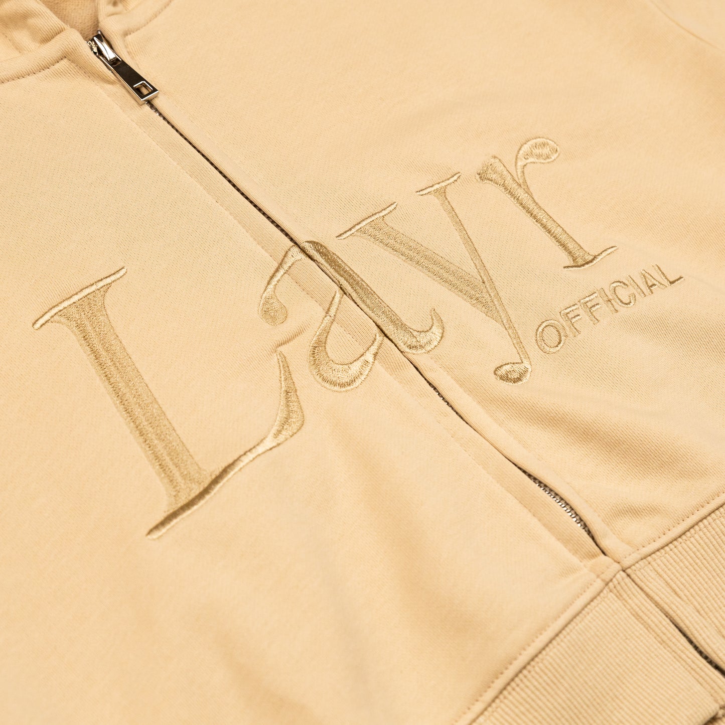 Women's Layr Official Crop Hoodie, Tan - Layr Official
