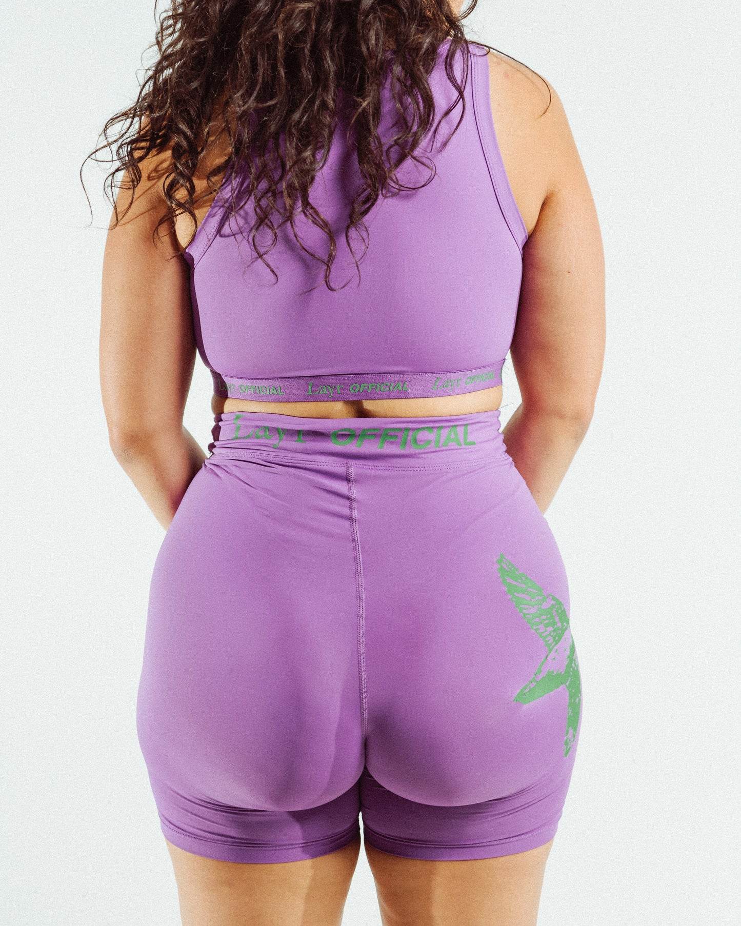 Womens Biker Short, Purple - Layr Official
