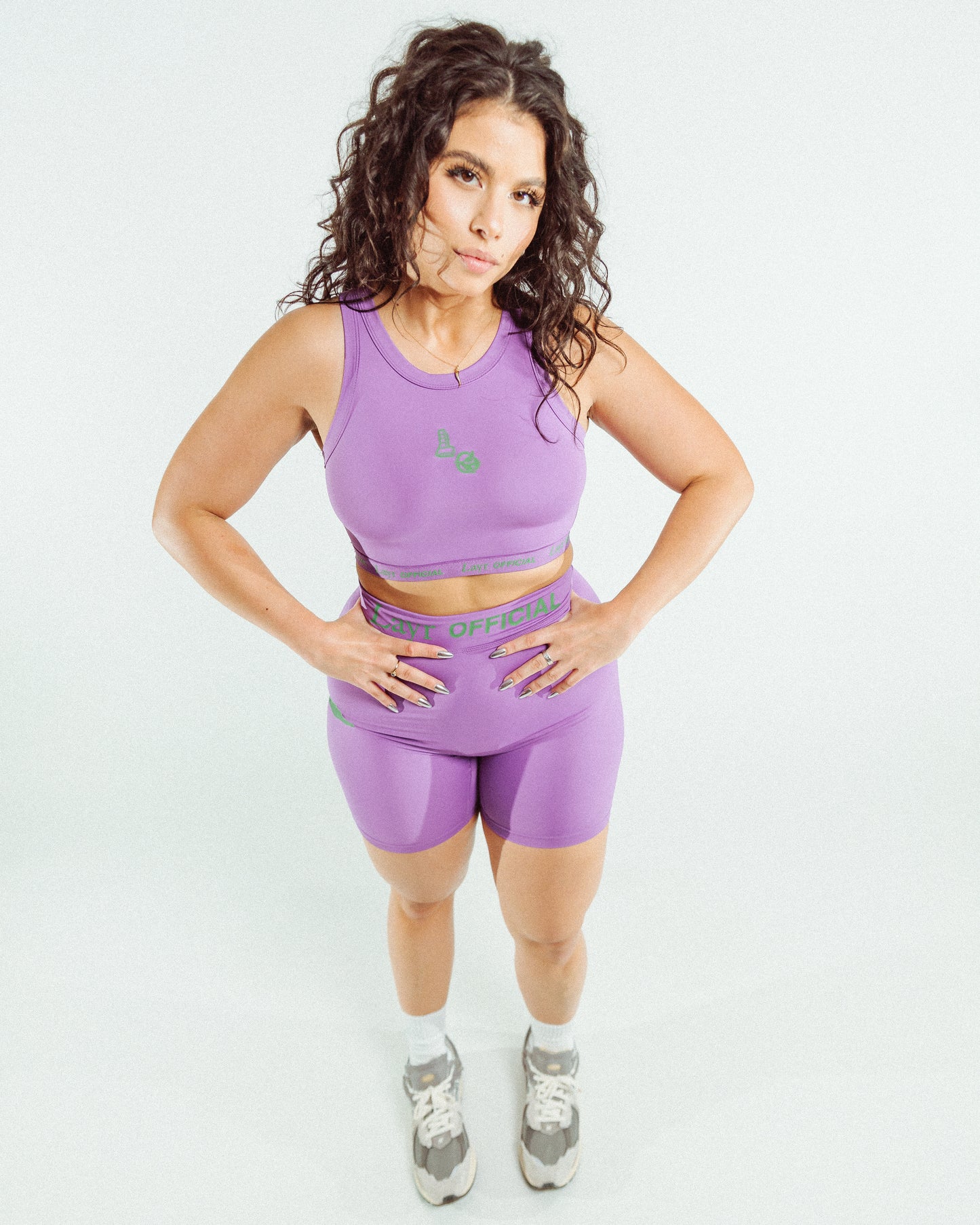 Womens Biker Short, Purple - Layr Official