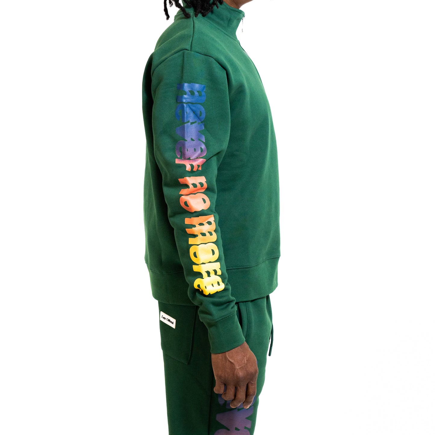 N2M Quarter Zip Crew, Green/Navy-Orange-Yellow - Layr Official