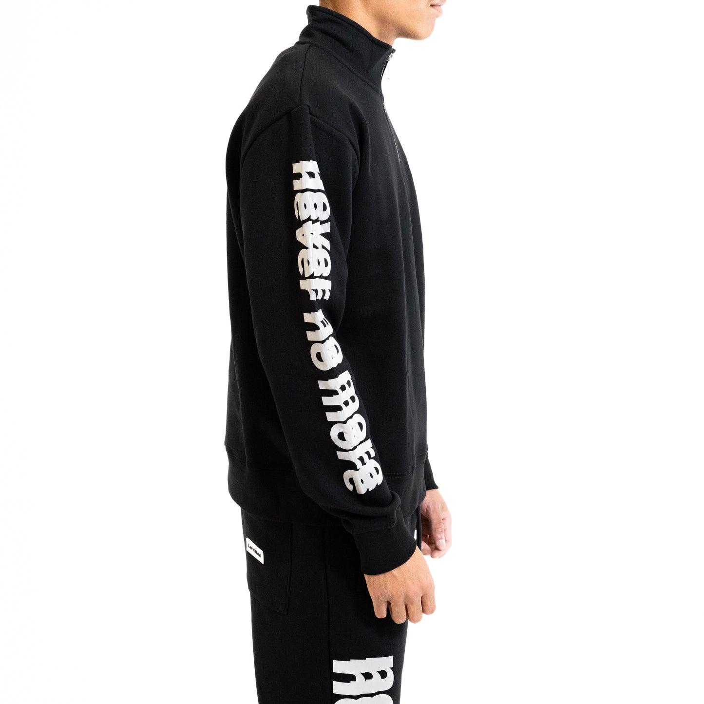 N2M Quarter Zip Crew, Black/Reflective - Layr Official