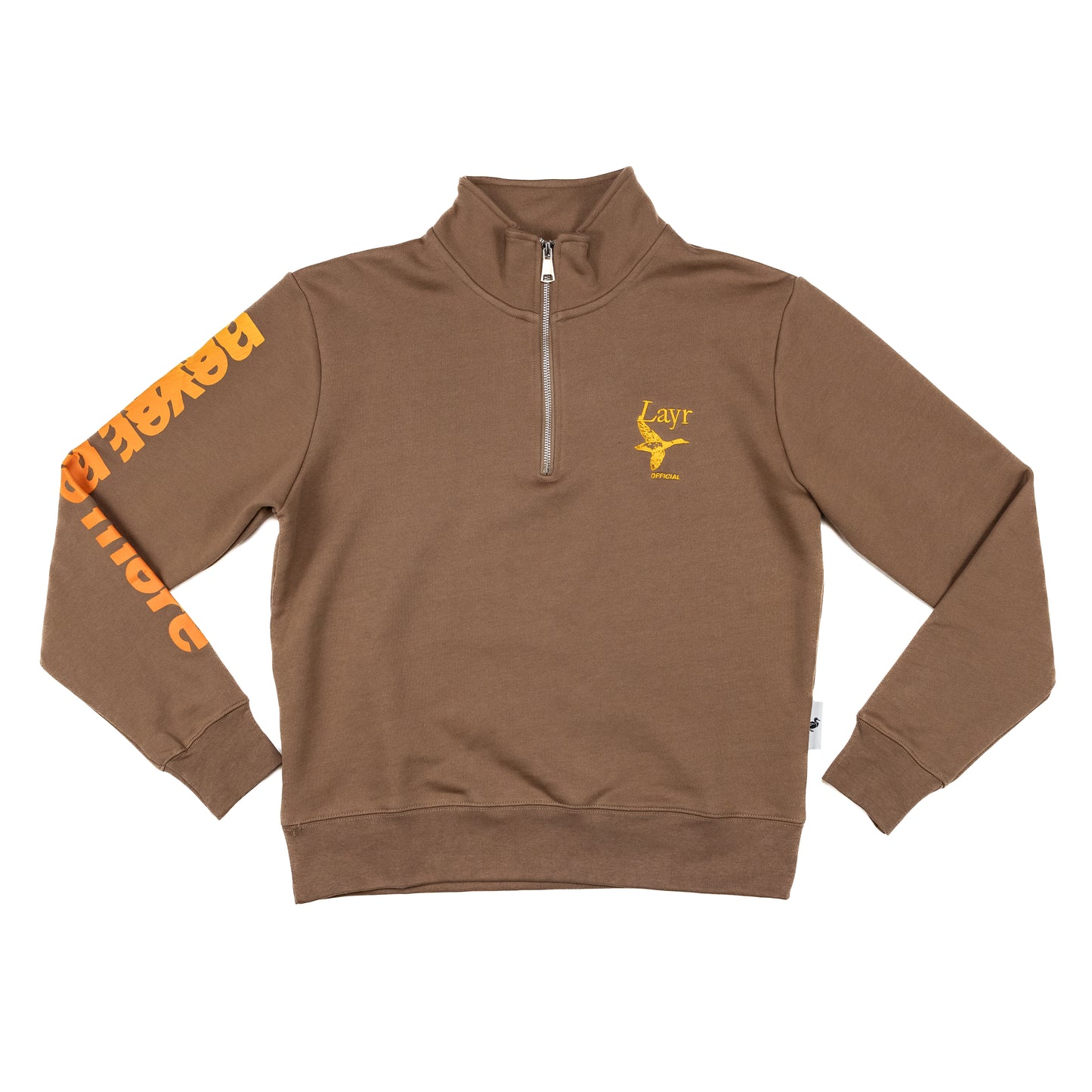 N2M Quarter Zip Crew, Brown/Orange - Layr Official