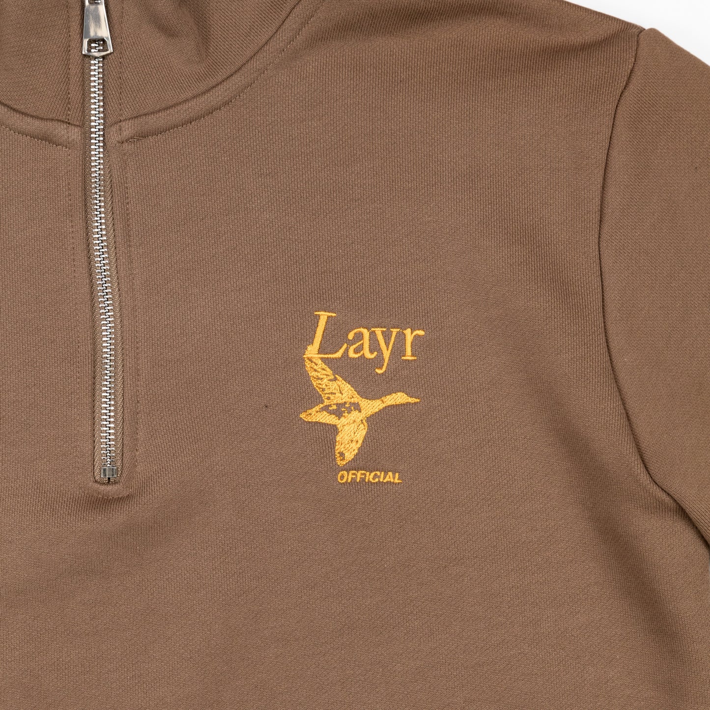 N2M Quarter Zip Crew, Brown/Orange - Layr Official
