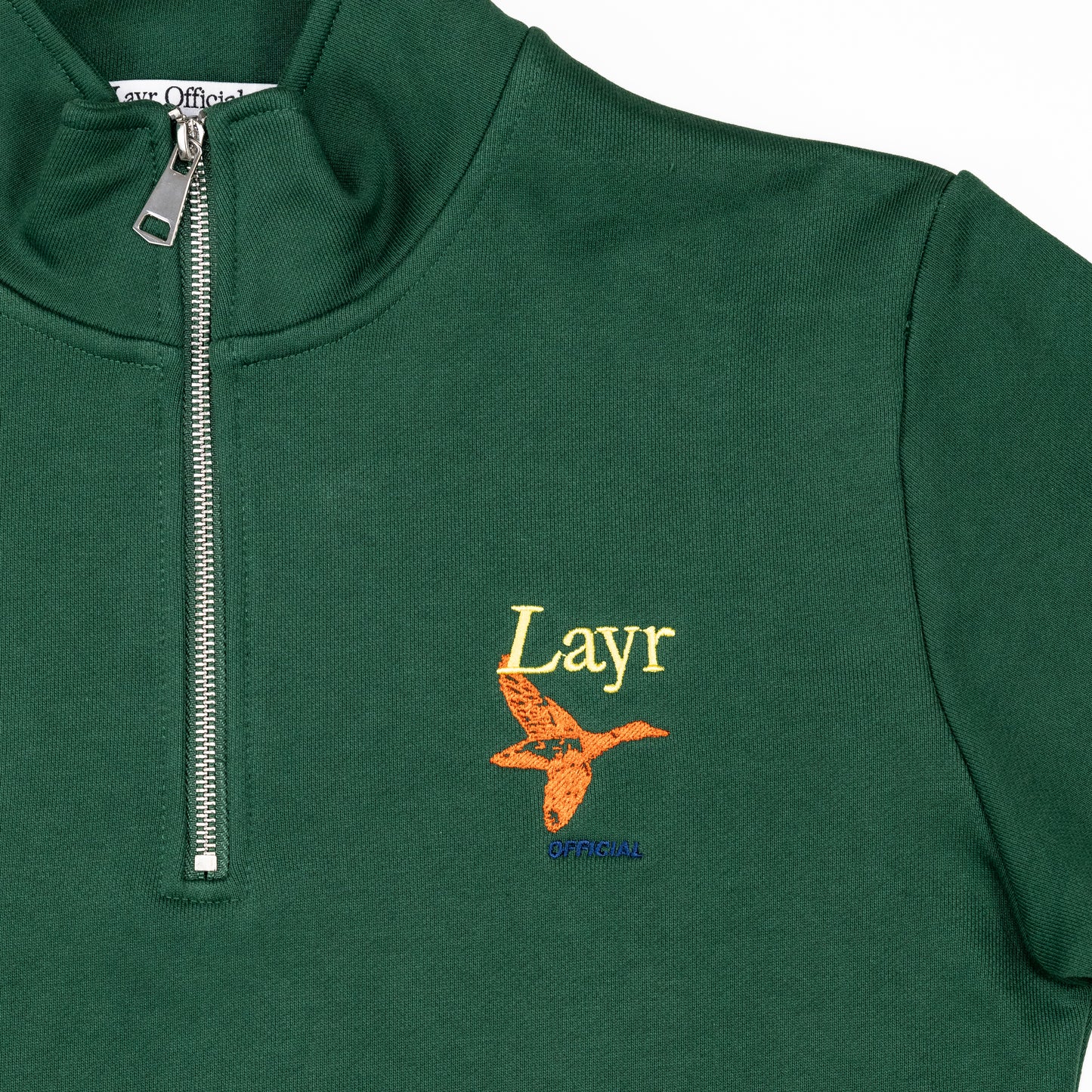 N2M Quarter Zip Crew, Green/Navy-Orange-Yellow - Layr Official