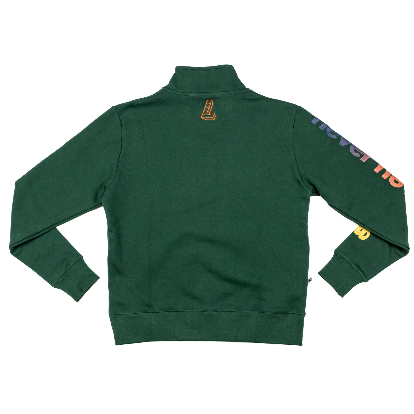 N2M Quarter Zip Crew, Green/Navy-Orange-Yellow - Layr Official