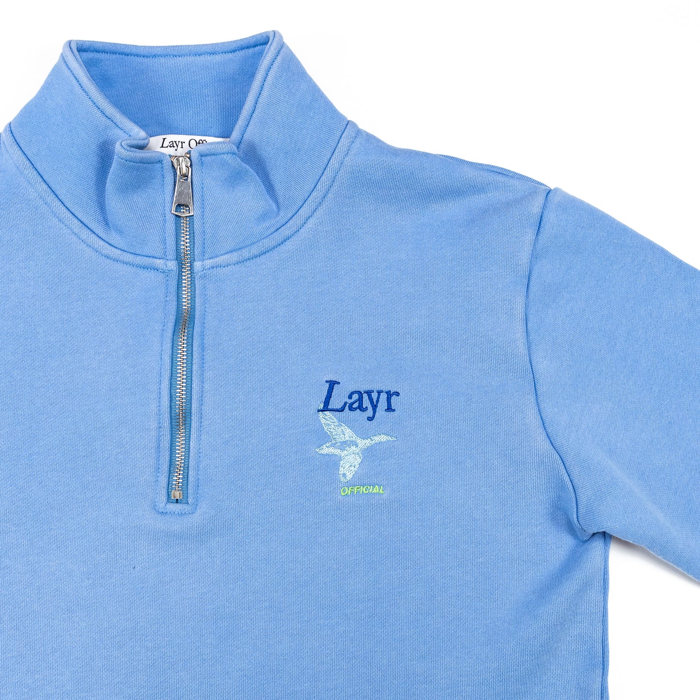N2M Quarter Zip Crew, Acid Blue/Green-Blue - Layr Official