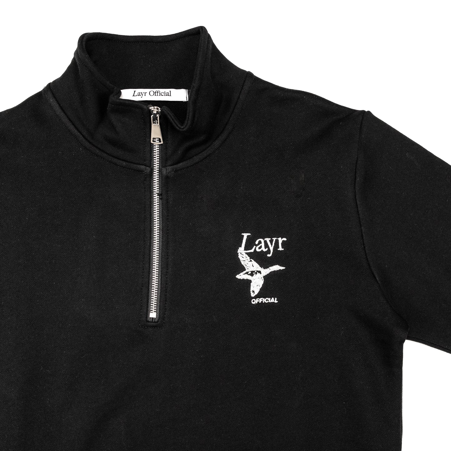 N2M Quarter Zip Crew, Black/Reflective - Layr Official