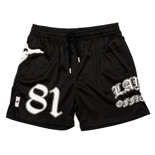 Old English Mesh Short In Black