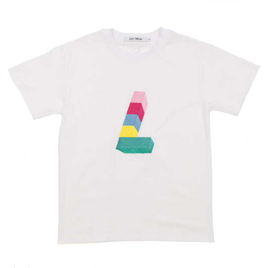 OG L Block Tee, White