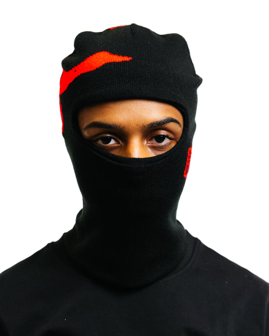 Layr Official Flying Duck Ski Mask Black & Red
