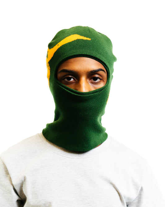 Layr Official Flying Duck Ski Mask In Green / Orange