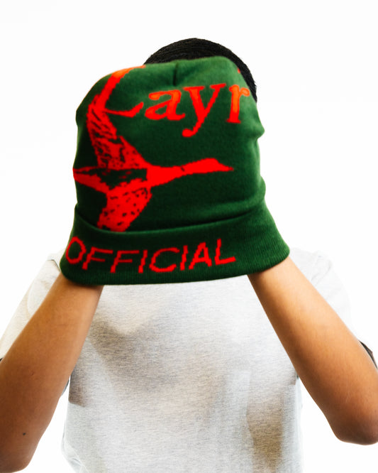 Flying Duck Skully Dark Green/Red