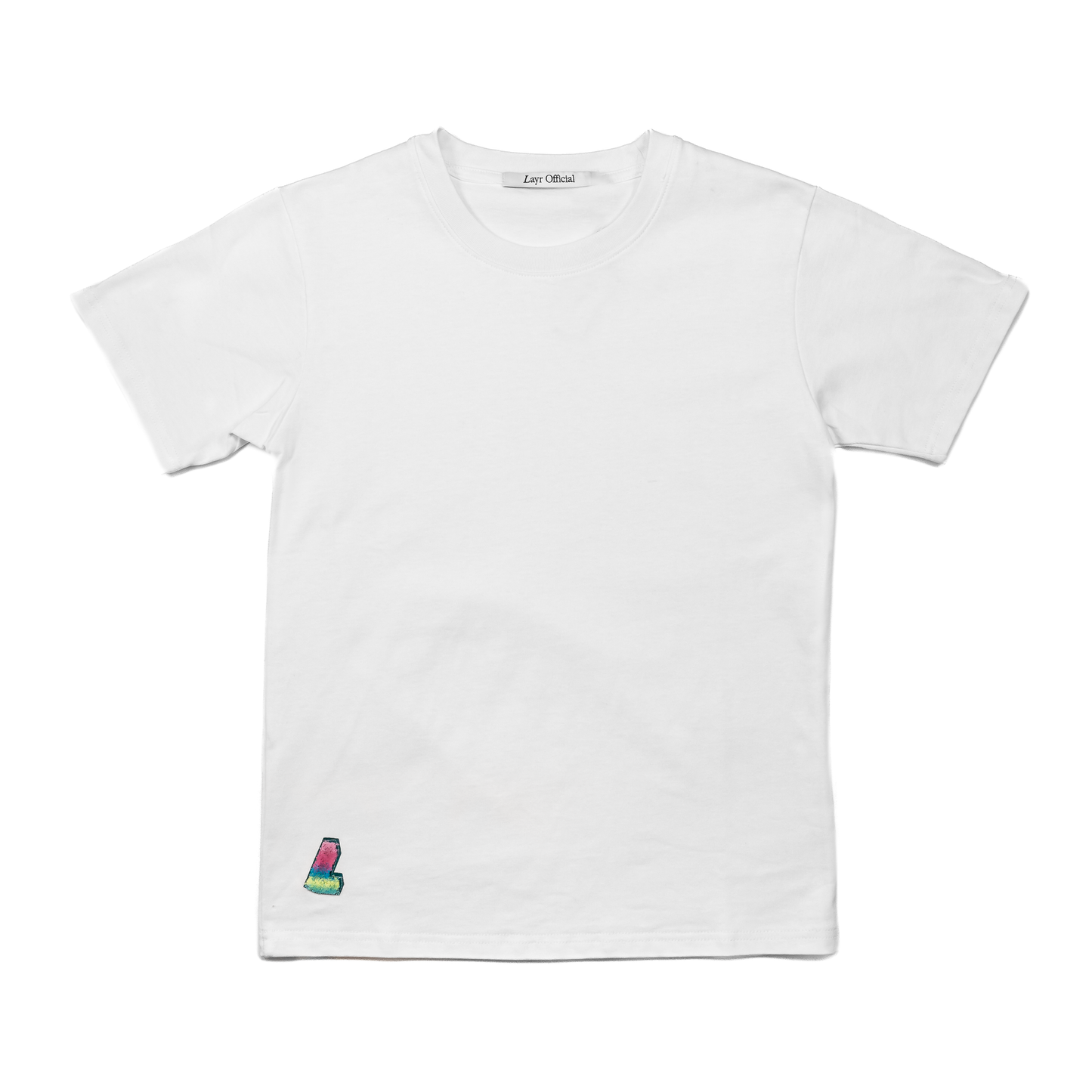 OG L Block Luxury Tee, White - Layr Official