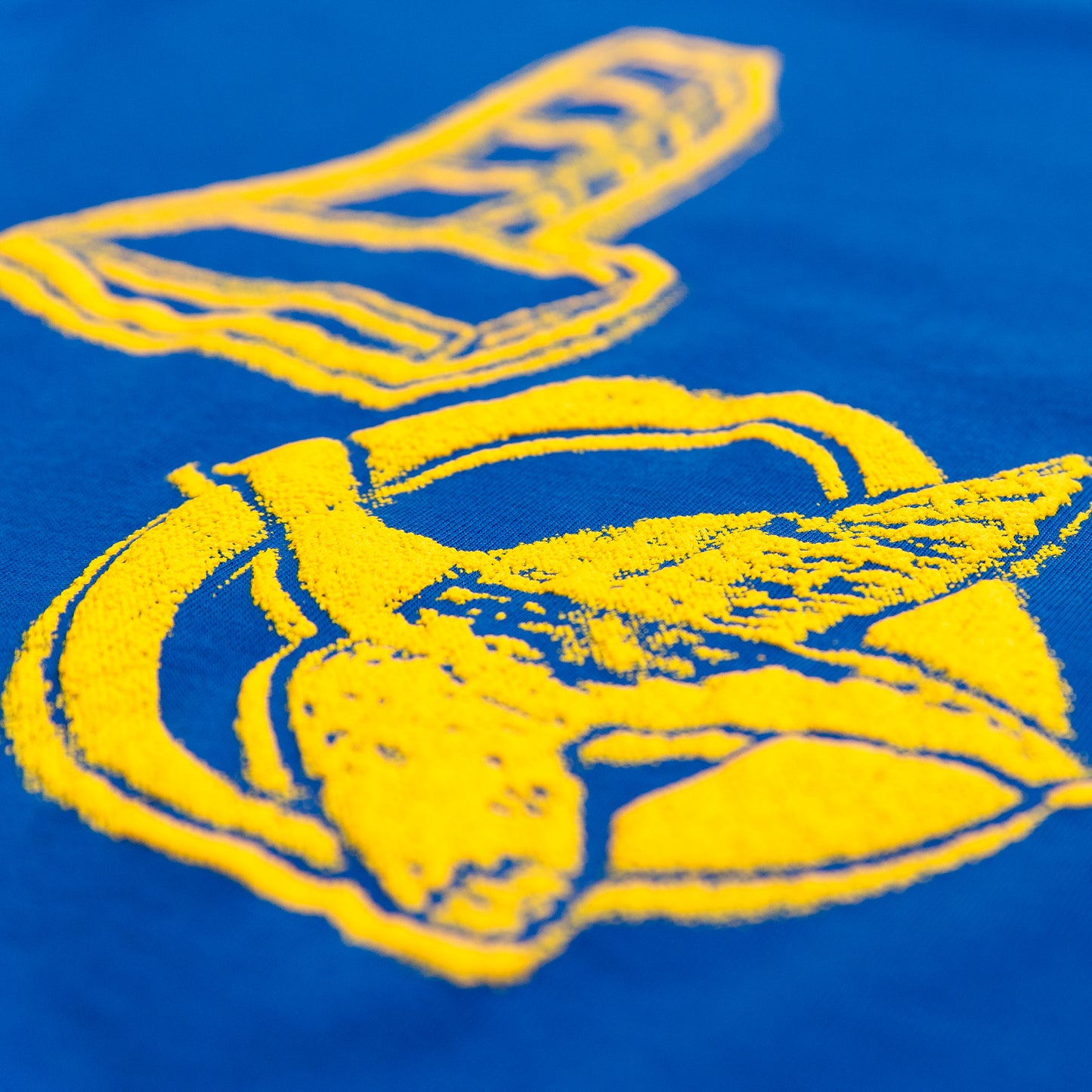 New LO Puff Tee, Royal Blue/Yellow - Layr Official