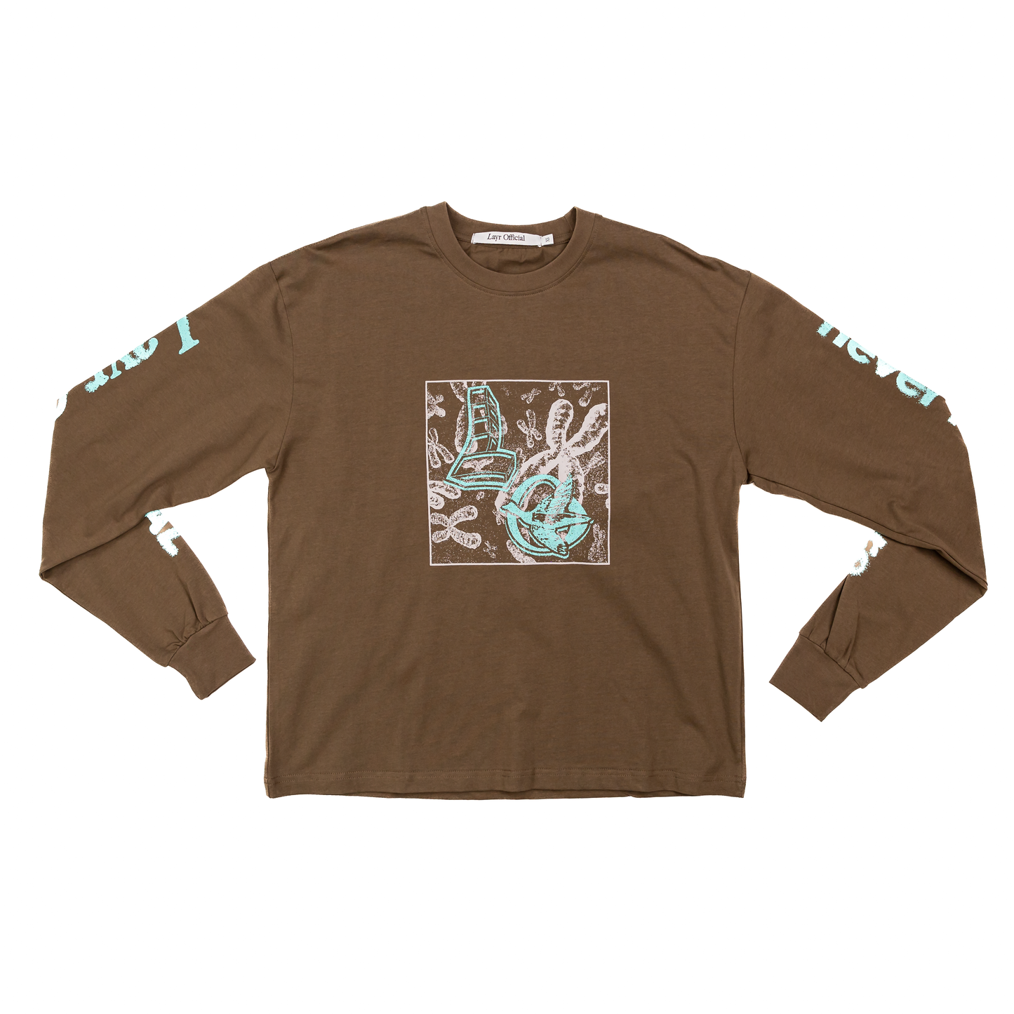Chromosome Long Sleeve Tee, Washed Brown - Layr Official