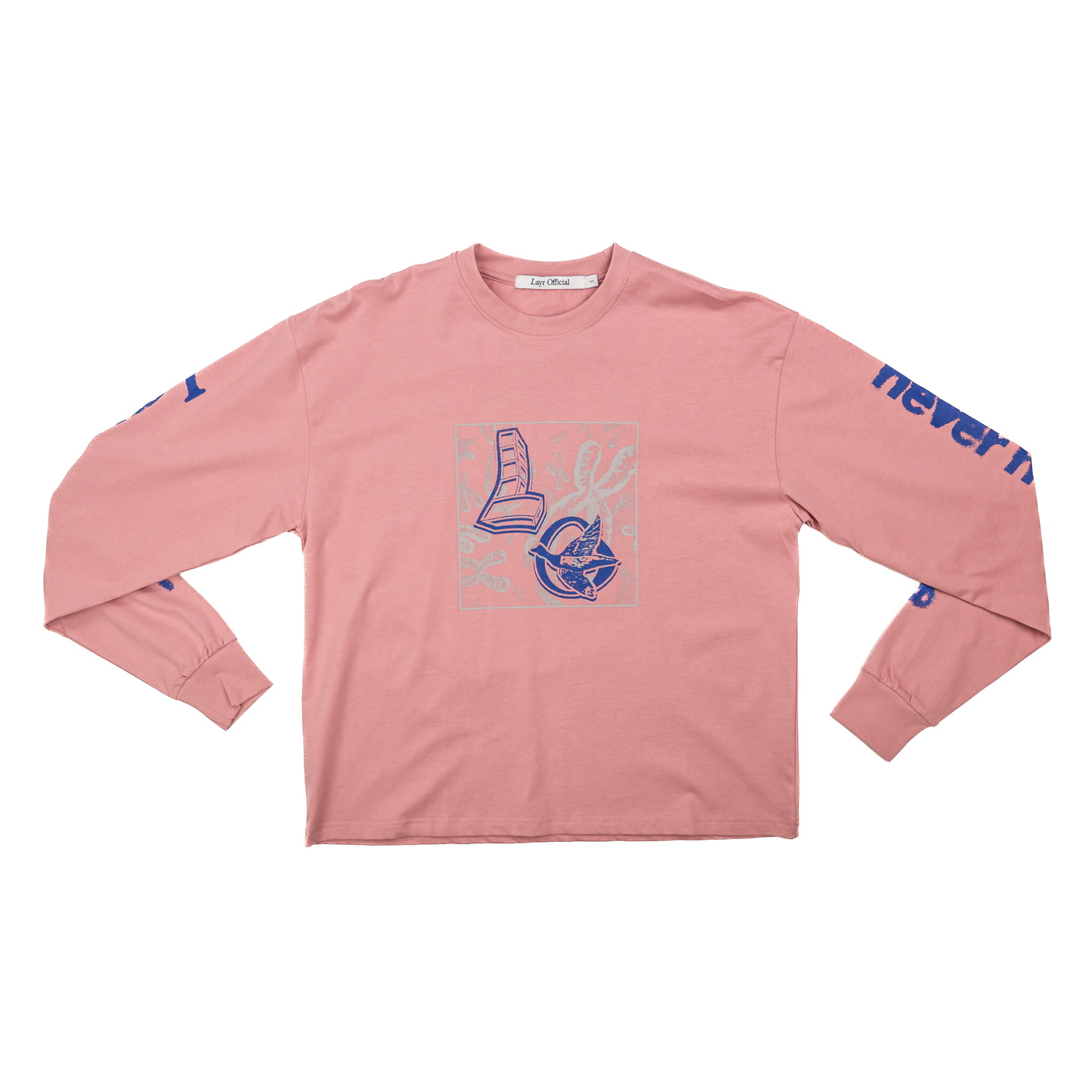 Chromosome Long Sleeve Tee, Washed Pink - Layr Official