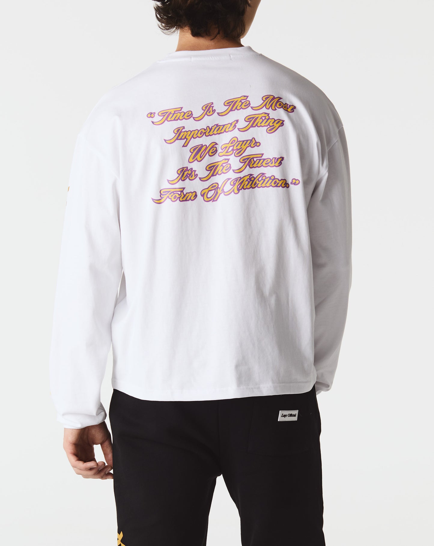 Layr x Xhibition "Definition" Long Sleeve Tee, White