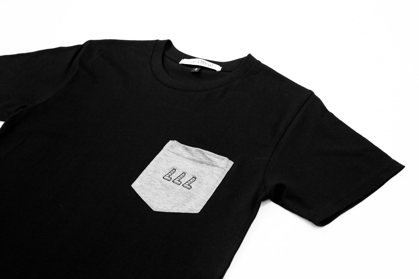 Logo Box Pocket Tee, Black/Grey - Layr Official