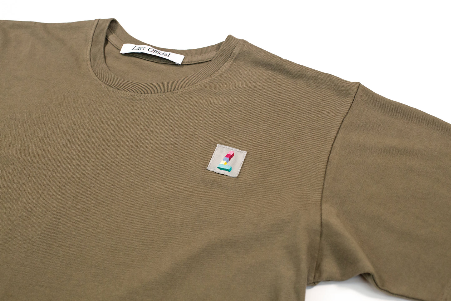 Work Patch Tee, Olive - Layr Official