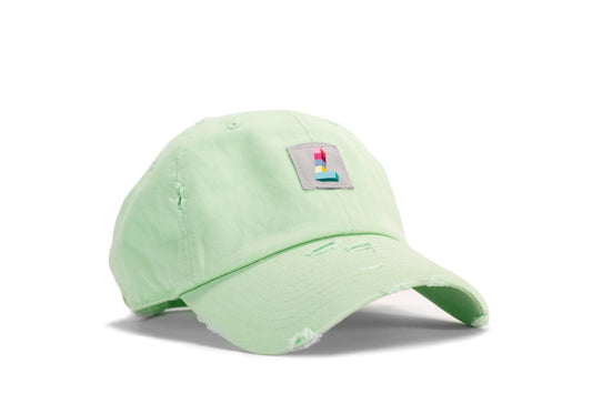Distressed Work Patch Cap, Light Green - Layr Official