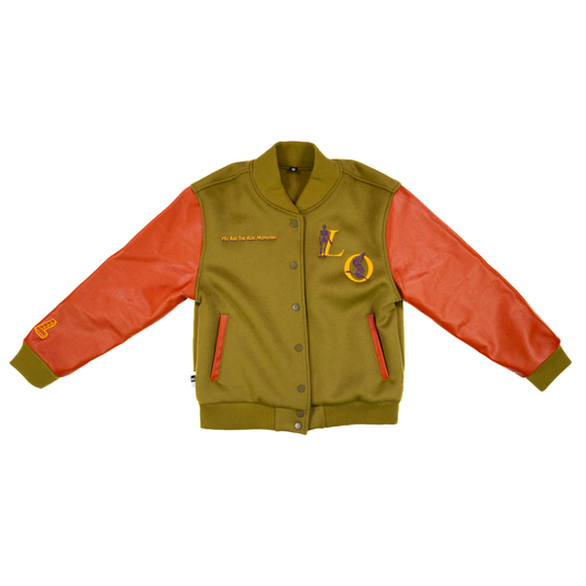 Real Monsters LO Varsity Jacket Green/Brown - Layr Official
