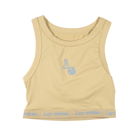 Womens New Lo Sports Bra, Tan - Layr Official
