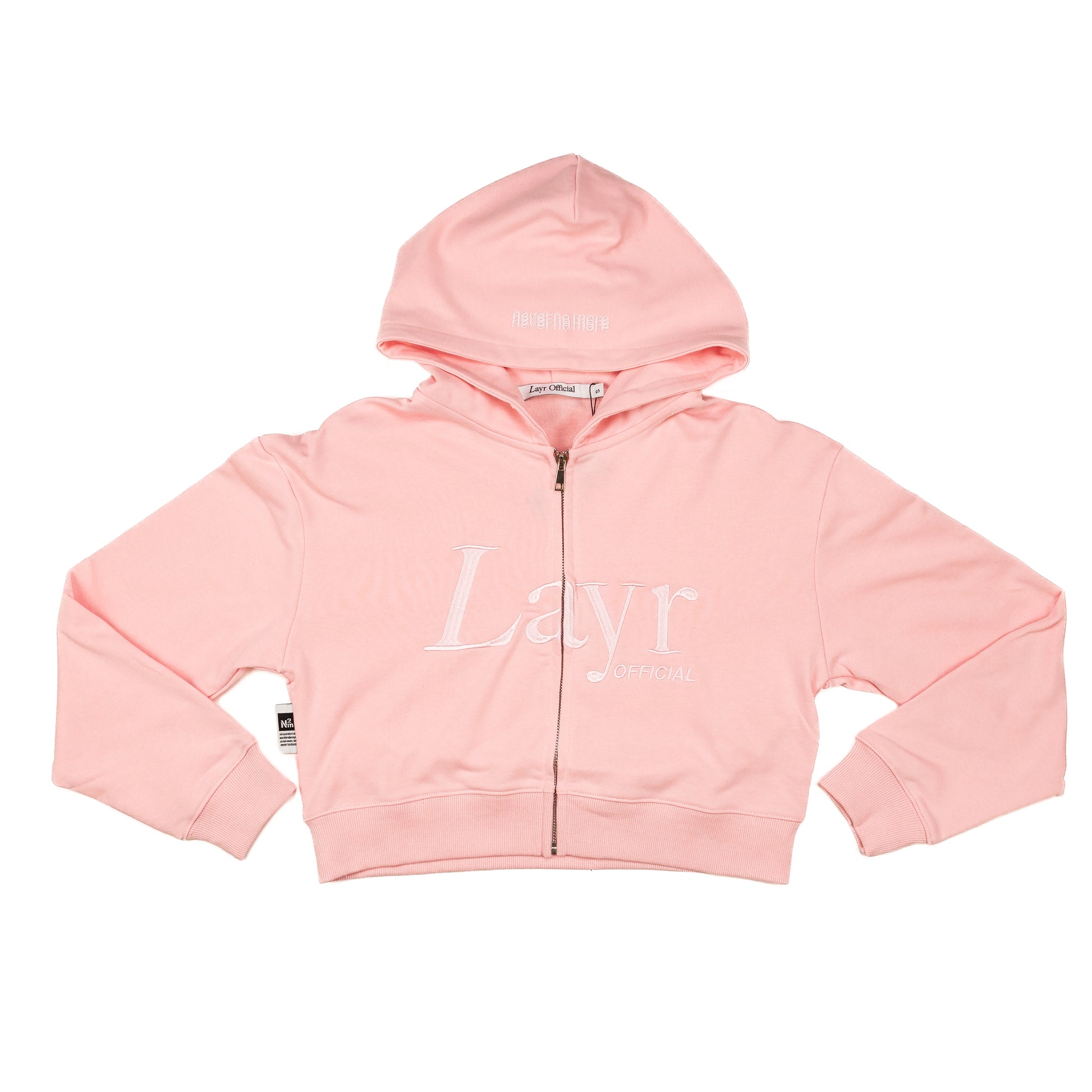 Womens  Layr Official Crop Hoodie, Pink - Layr Official