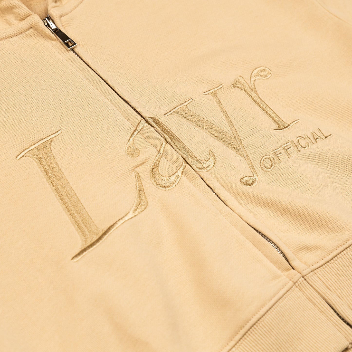 Womens Layr Official Crop Hoodie, Tan - Layr Official