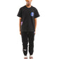 Wave Tech Side Script Tee, Black