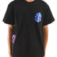 Wave Tech Side Script Tee, Black