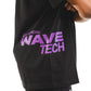 Wave Tech Side Script Tee, Black