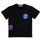 Wave Tech Side Script Tee, Black