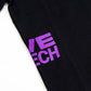 Wave Tech Side Script Tee, Black