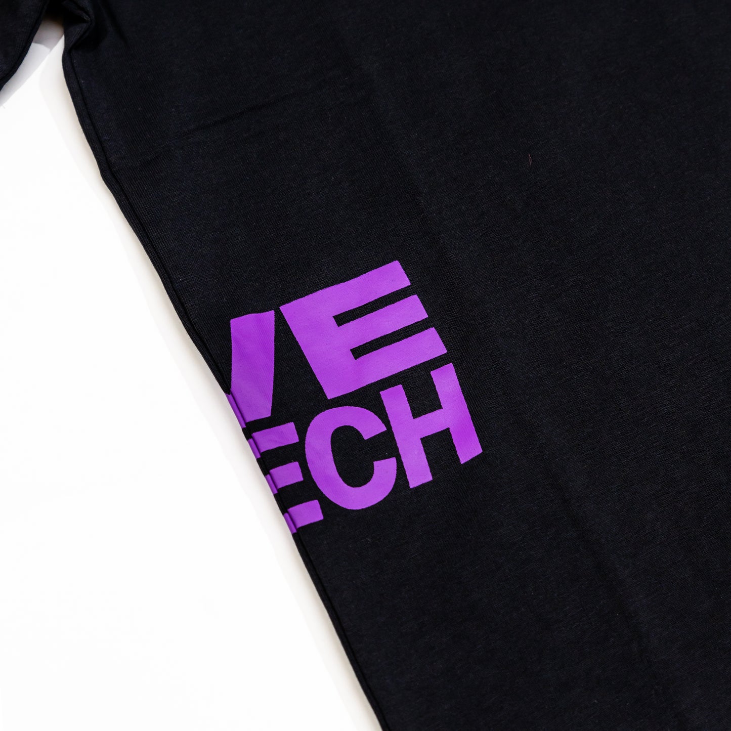 Wave Tech Side Script Tee, Black