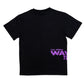 Wave Tech Side Script Tee, Black