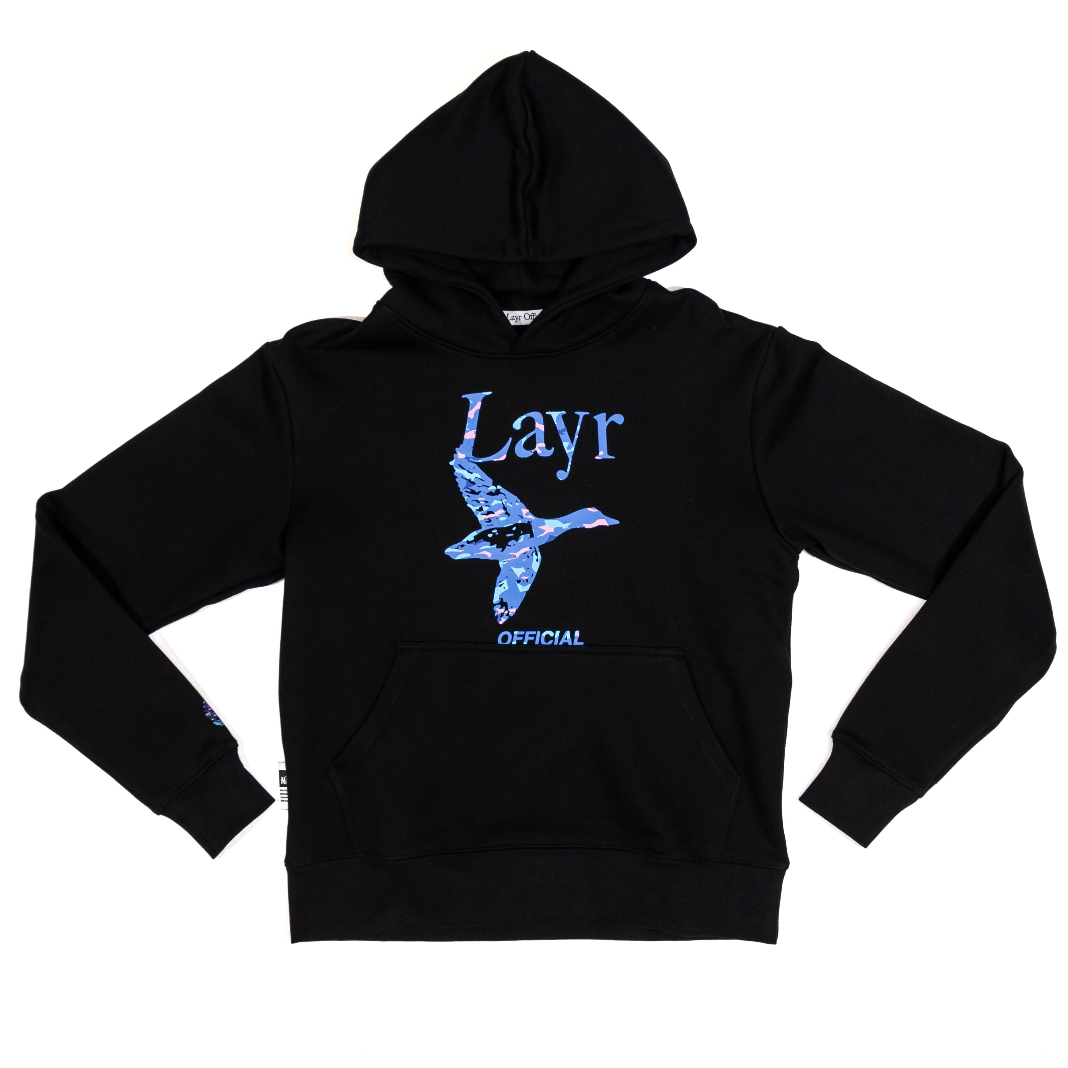 Wave Tech Flying Duck Pullover Hoodie, Black | Layr Official