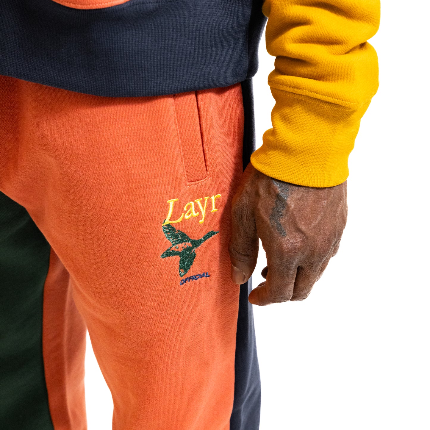 Multi-Panel Jogger, Rust/Mustard-Navy-Green - Layr Official