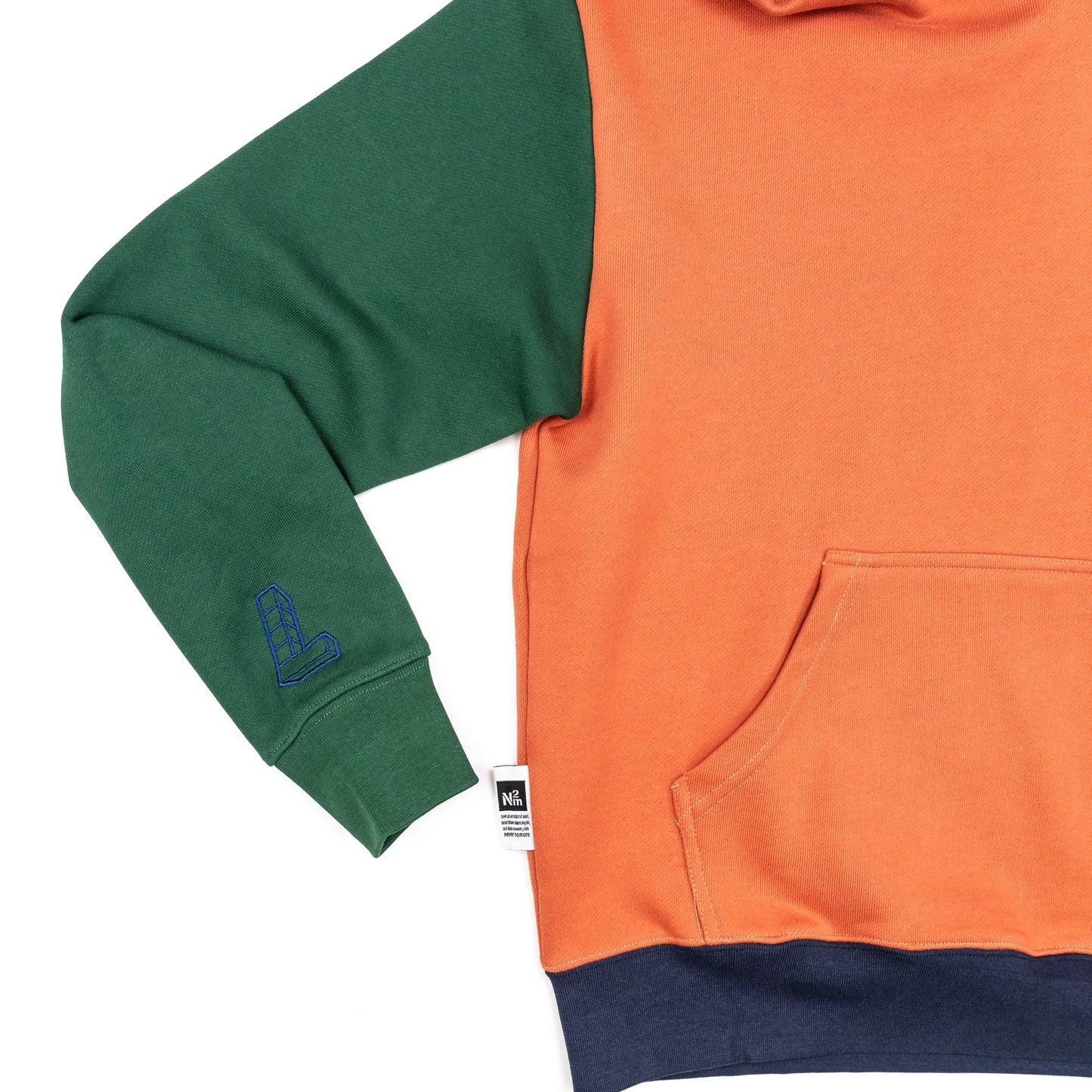 Multi-Panel Hoodie, Rust/Mustard-Navy-Green - Layr Official