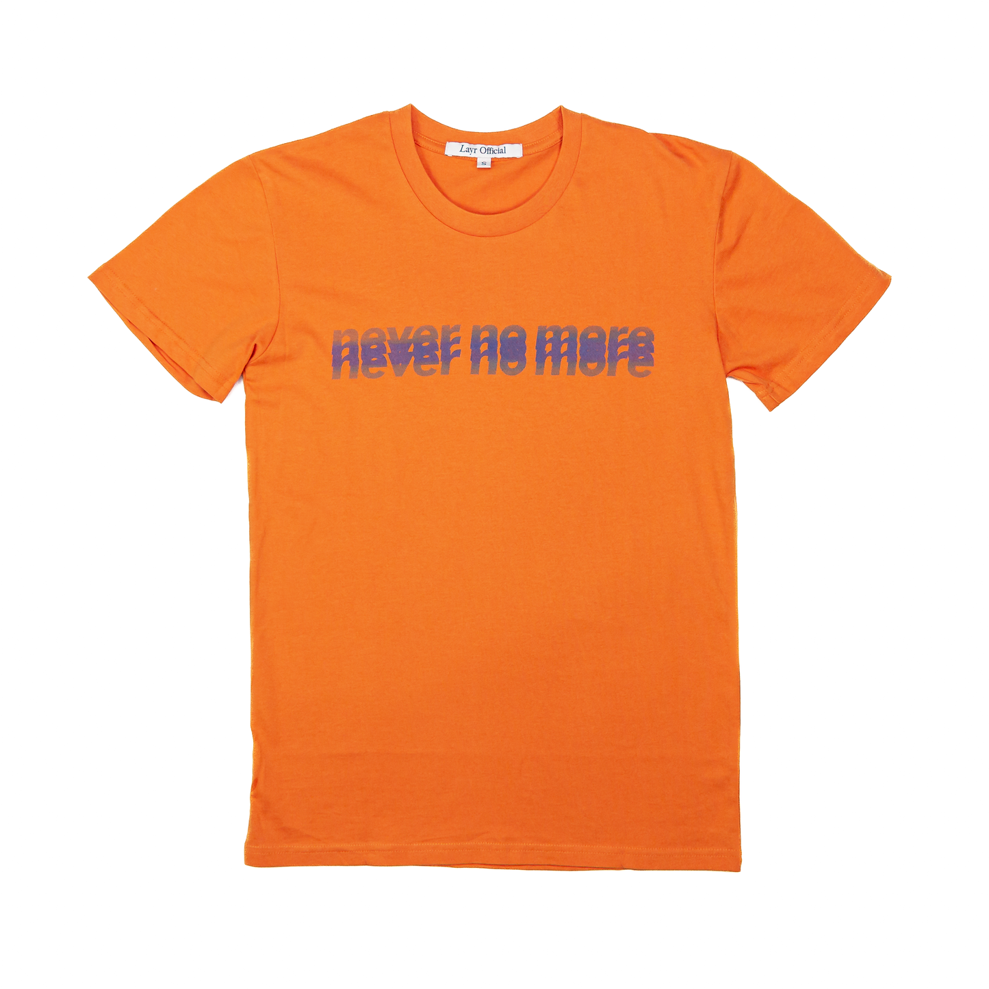 Tripple Never No More Tee, Orange/Royal - Layr Official