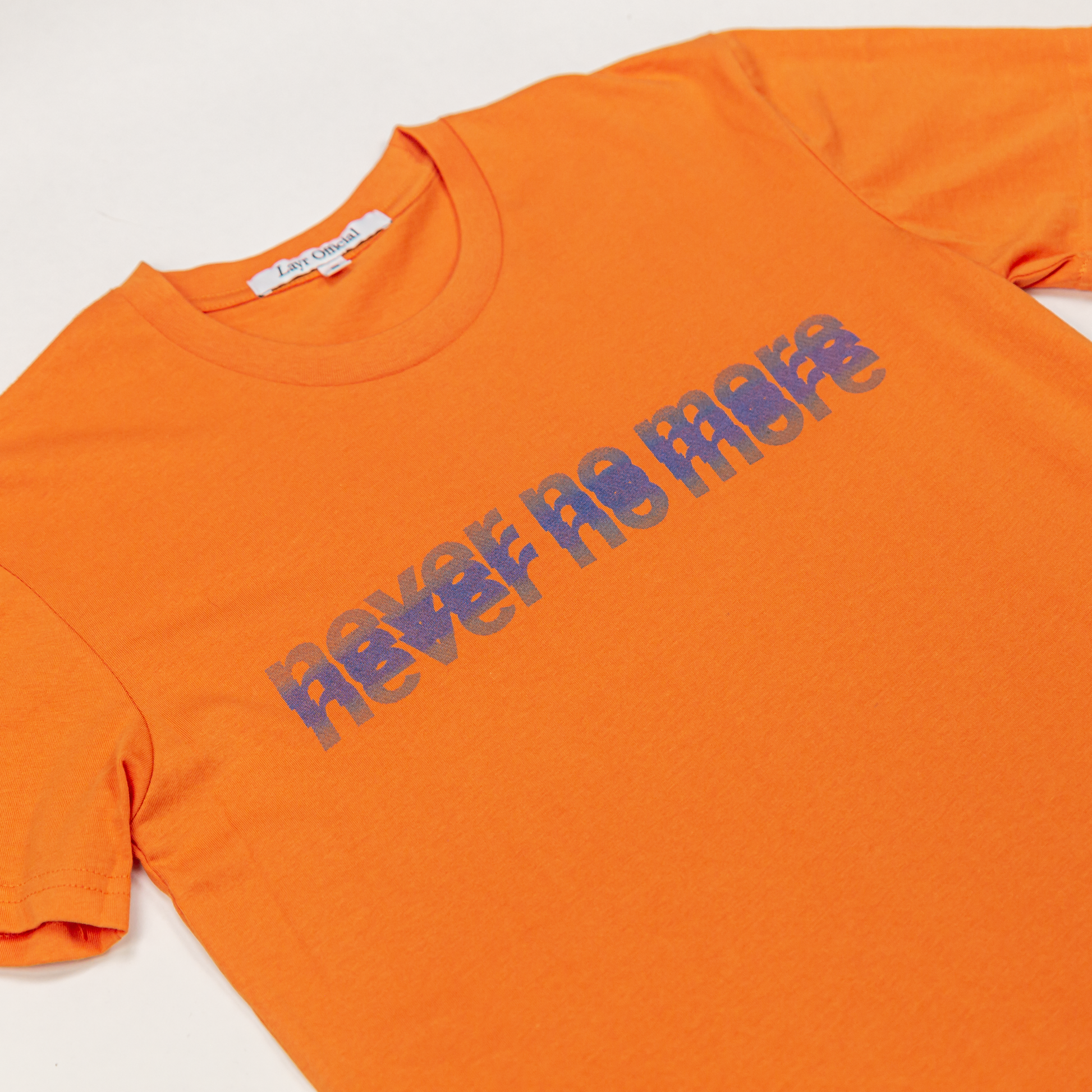 Tripple Never No More Tee, Orange/Royal - Layr Official