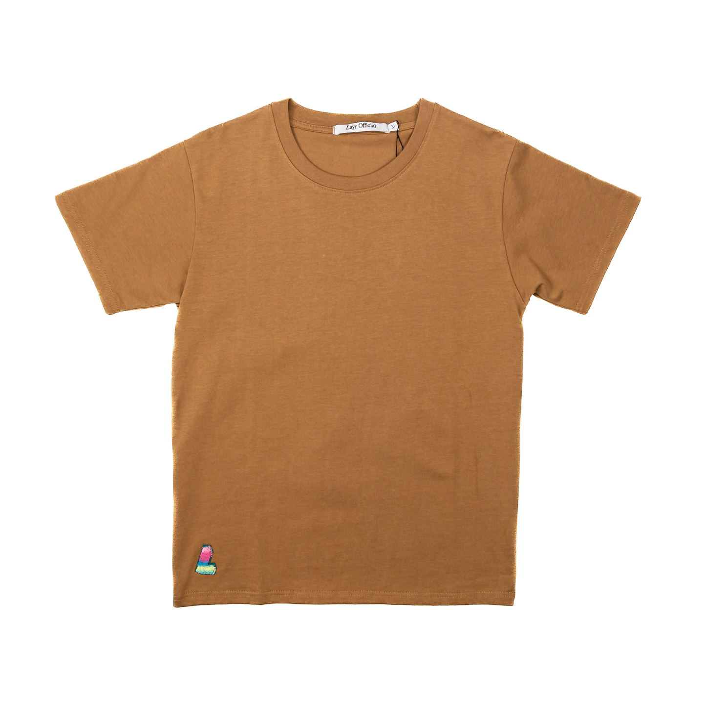 OG L Block Luxury Tee, Washed Brown - Layr Official