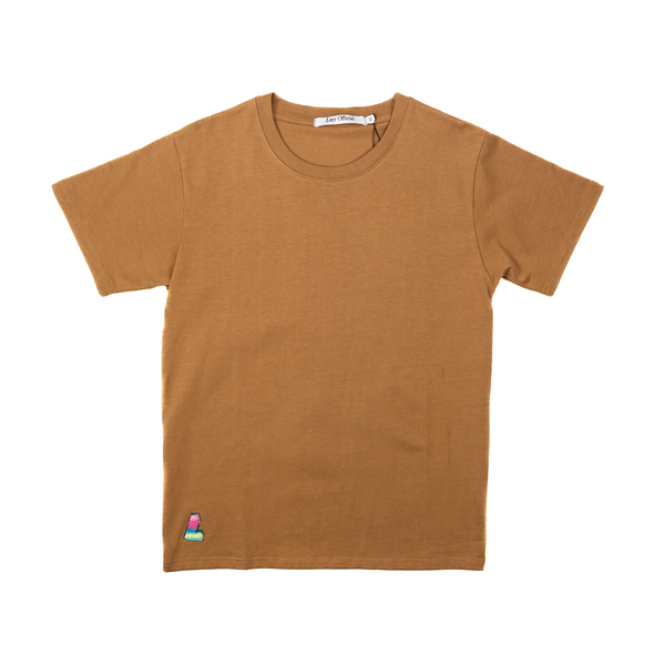 OG L Block Luxury Tee, Washed Brown