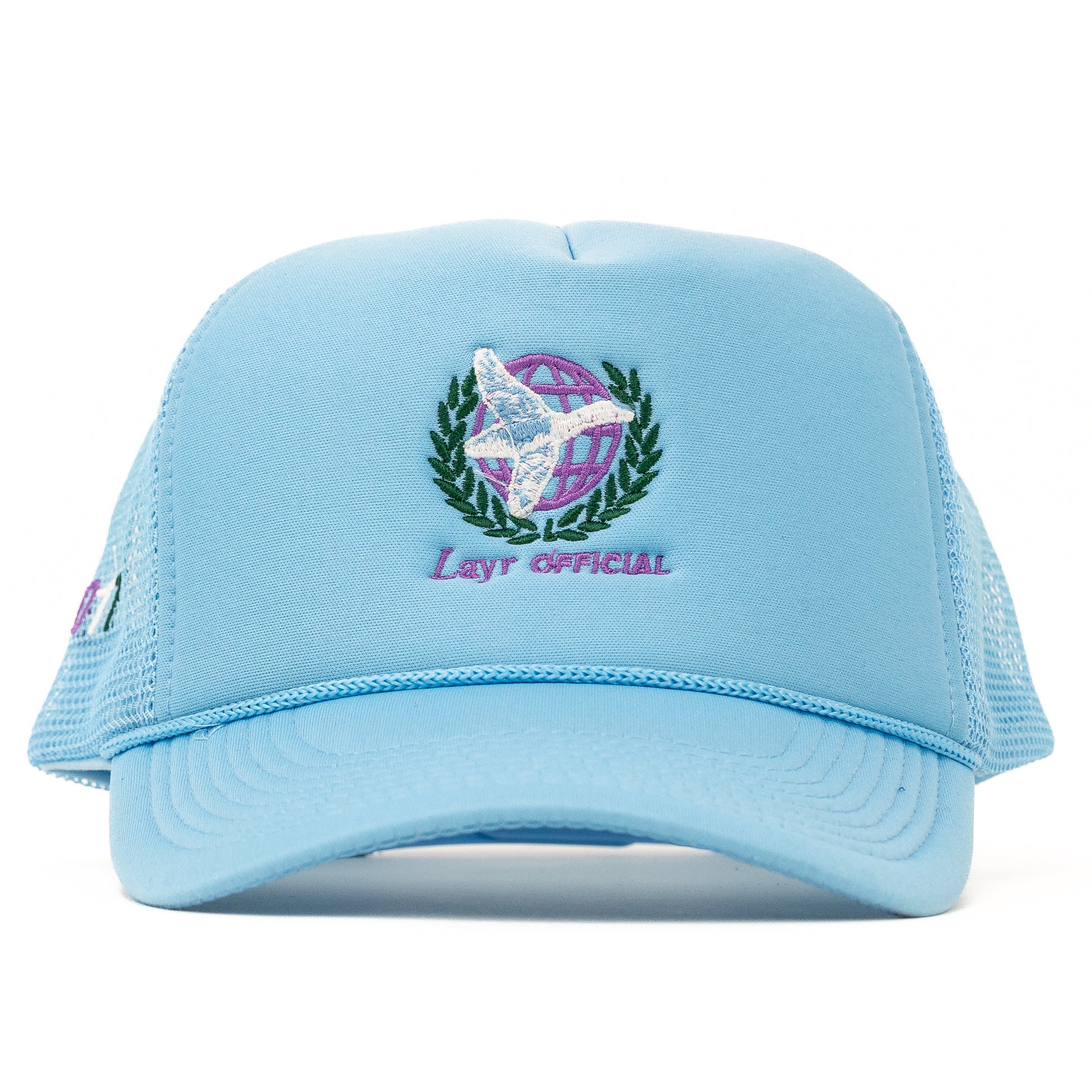 Global Duck Trucker Hat, Light Blue - Layr Official