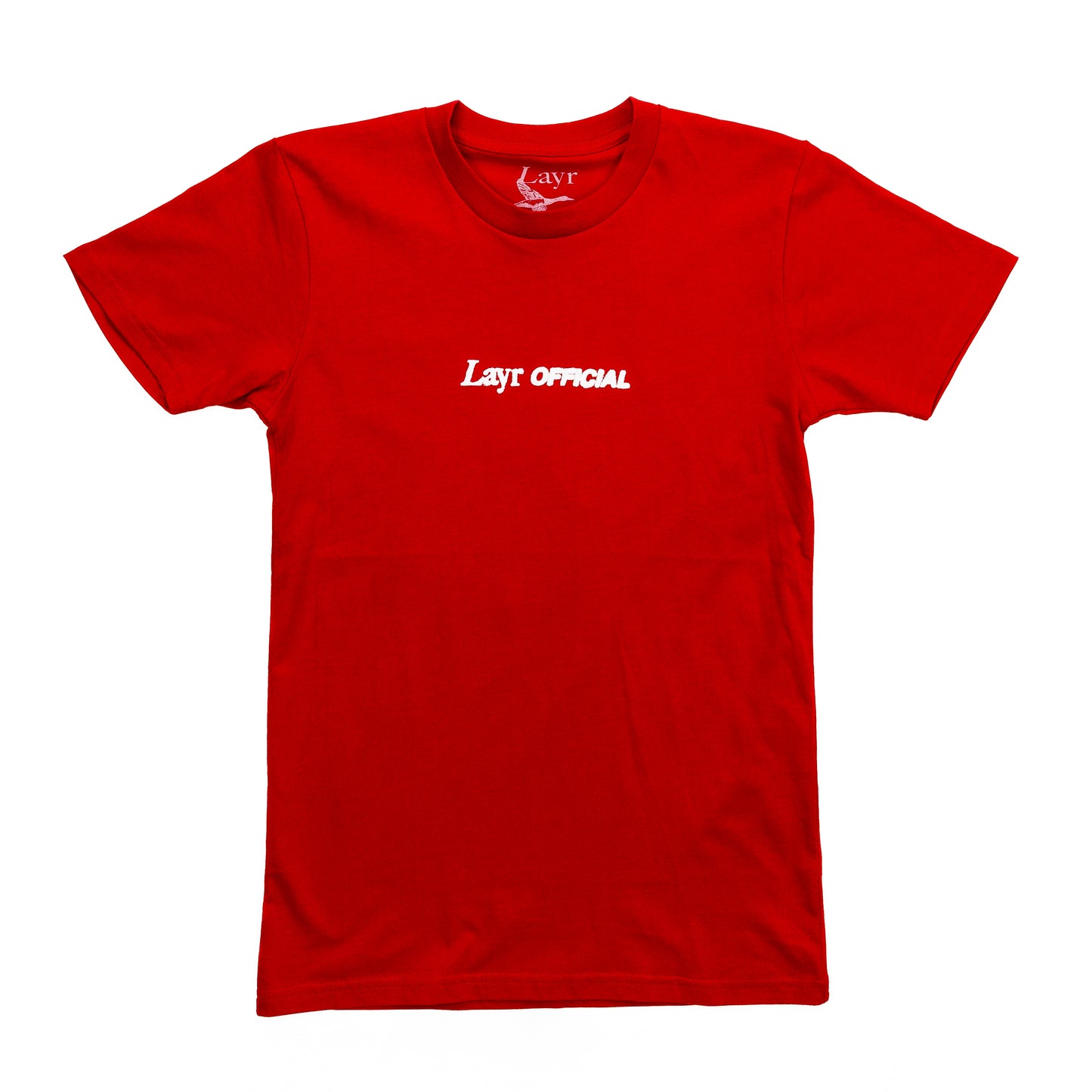 New LO Puff Tee, Red/White - Layr Official