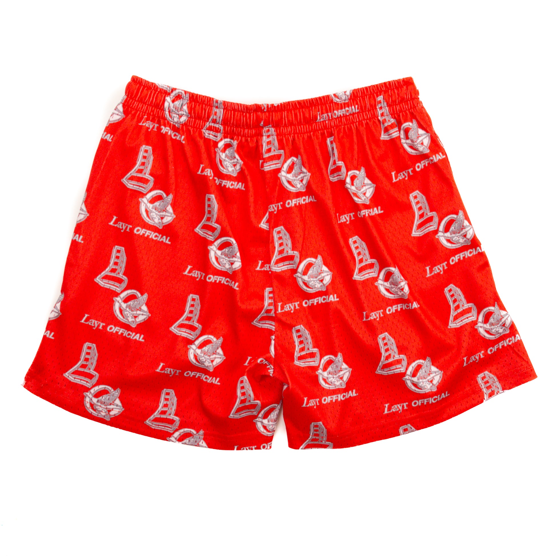 New LO Mesh Short, Red/Grey - Layr Official