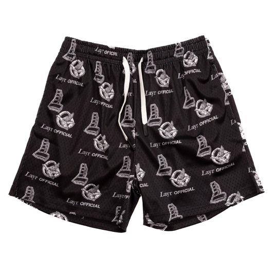 New LO Mesh Short, Black/White - Layr Official