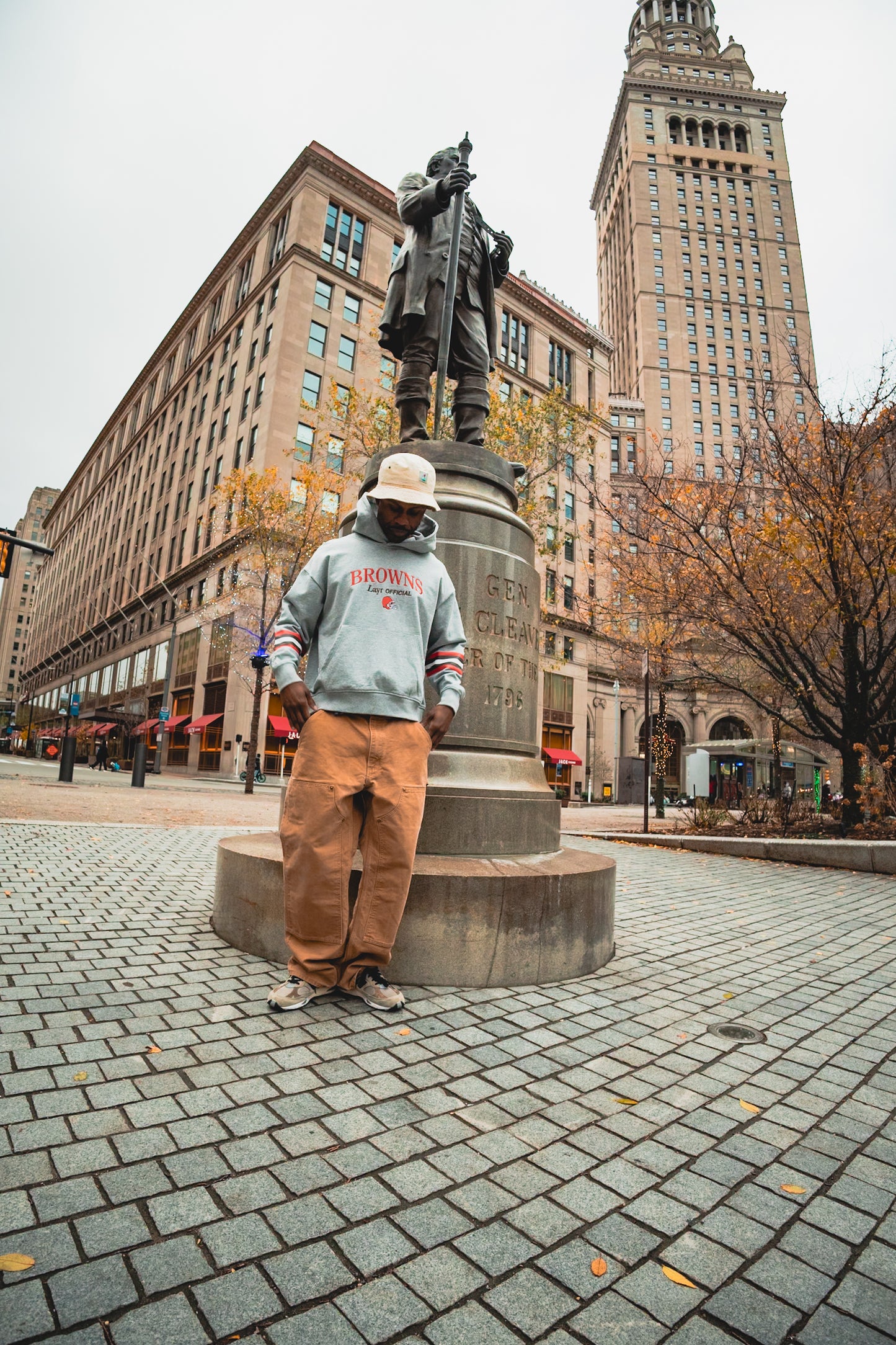 Layr Official x Browns Striped Helmet Hoodie